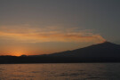 Mount Etna Sunset from Boat, Near Acireale, Sicily